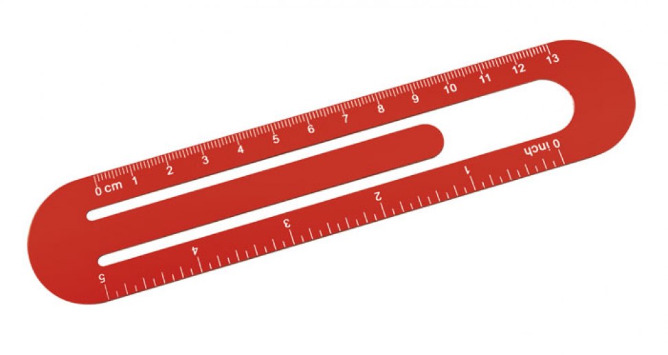 RIGHELLO ALLUMINIO ANODIZZATO ROSSO