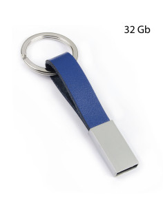 USB-STICK BLAUER LEDER