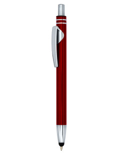 RED ALUMINIUM PEN WITH TOUCH