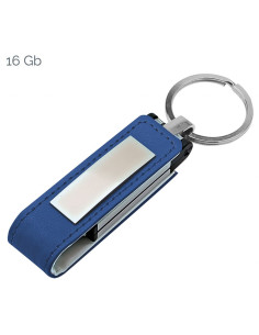 USB BLUE LEATHER 22x105 mm
