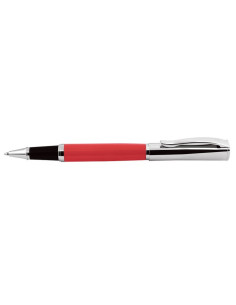 ROLLERBALL PEN RED AND CHROMED