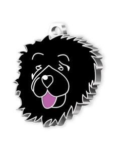 MEDAILLE CHIEN CHOW CHOW NOIR