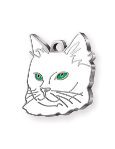 MEDAILLE CHAT VAN YEUX VERTS