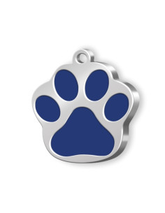 PET TAG SMALL PAW BLUE