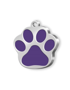 PET TAG SMALL PAW VIOLET