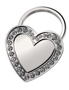 KEYCHAIN HEART WITH CRYSTALS
