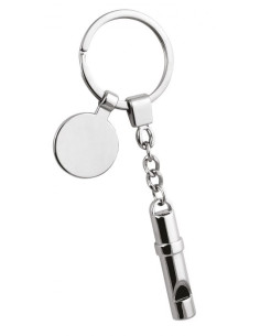 KEY CHAIN WHISTLE WITH COIN