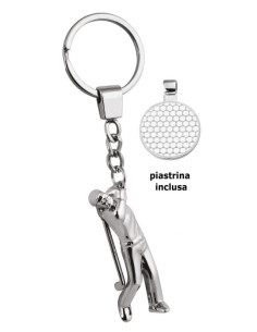 KEY CHAIN STEEL GOLF WITH COIN