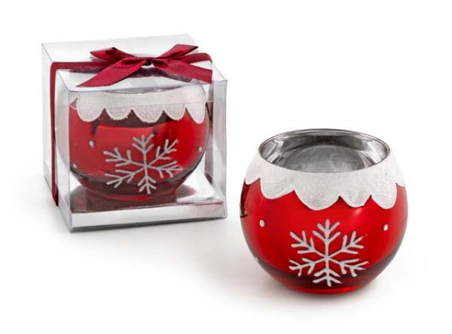 PORTE-BOUGIE CHAUFFE-PLAT FLOCON NEIGE