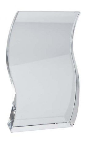 TROPHÉE PARCHEMIN VERRE BLANC h=140 mm