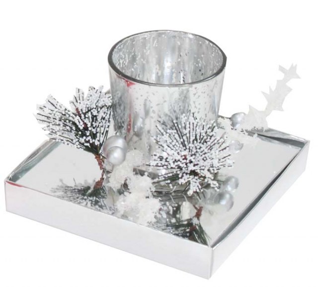 BOUGIE VERRE SILBER
