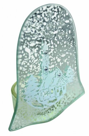 PORTE-BOUGIE CHAUFFE-PLAT VERRE CLOCHE