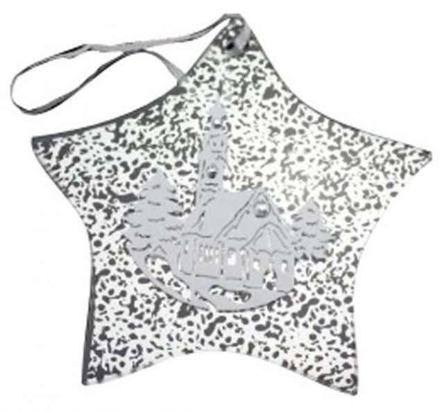 DÉCORATION EN VERRE ÉTOILE-CONF. 12PCS
