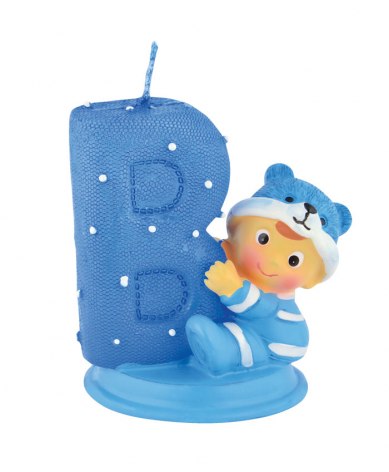 BOUGIE "BÉBÉ" AZUR H70 MM