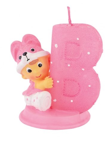 BOUGIE "BÉBÉ" ROSE H70 MM