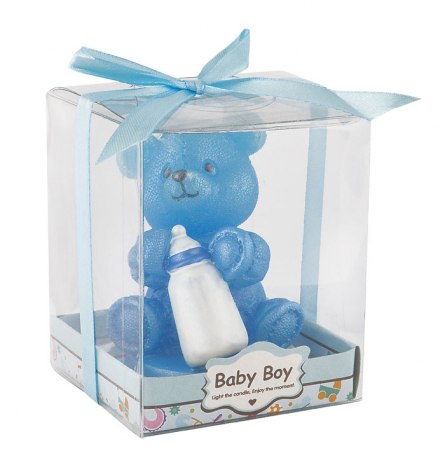 BOUGIE "OURSON" AZUR H75 MM