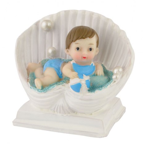 BÉBÉ PETIT GARÇON EN COQUILLAGE H60 MM