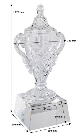 TROPHY WITH CRYSTAL BASE - h=275 mm