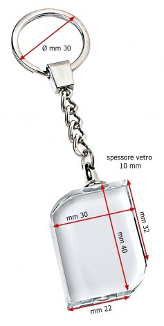 PORTE-CLES CRISTAL (SANS BOITE)