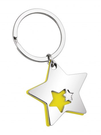 KEYCHAIN TWO PLATES STAR