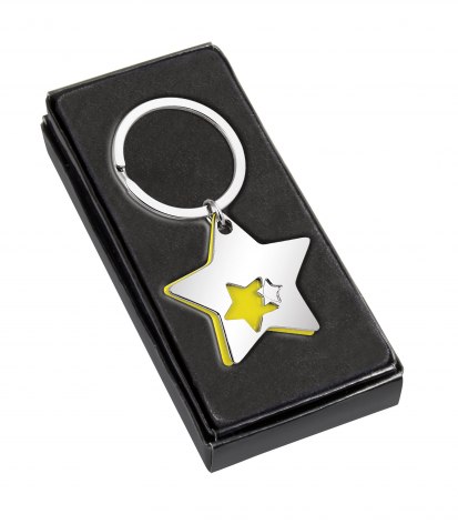 KEYCHAIN TWO PLATES STAR