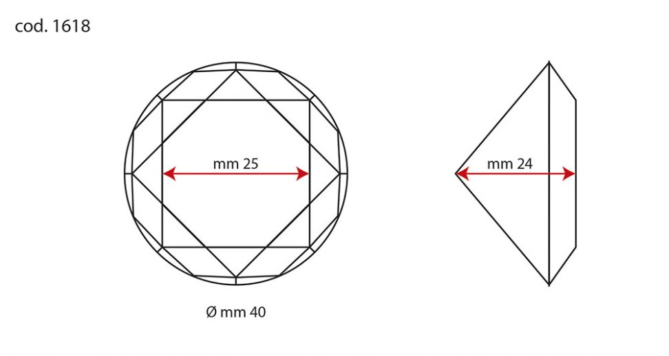 DIAMANT CRISTAL BLANC d=40 mm