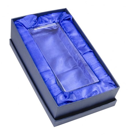 TROFEO VETRO TRASPARENTE mm 190x80x30-10