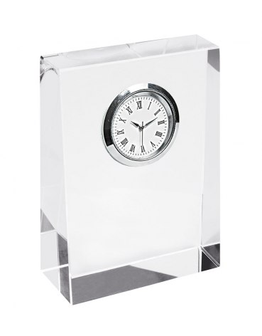 GLASS CLOCK 100X140X40 MM