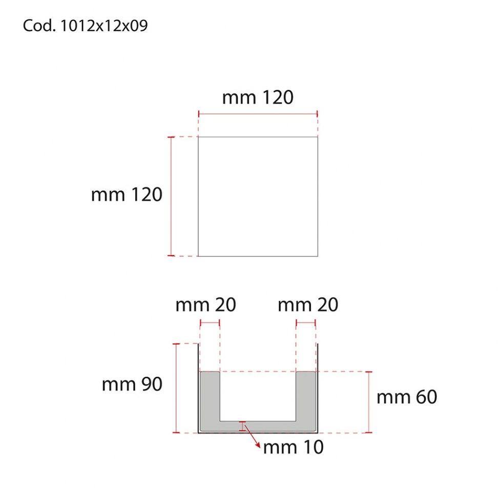 BLUE BOX SATIN BLUE 120X120X90 MM
