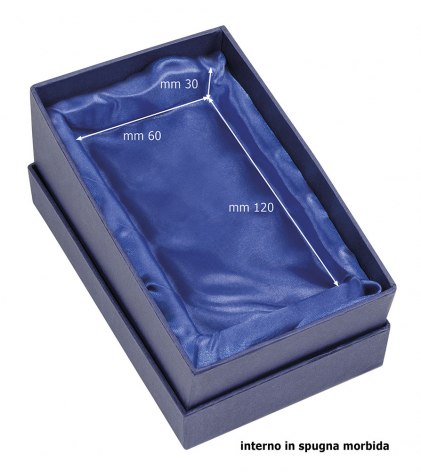 SCATOLA BLU RASO BLU 160X100X50 MM