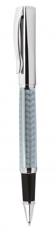 ROLLERBALL PEN CHROMED LIGHT BLUE