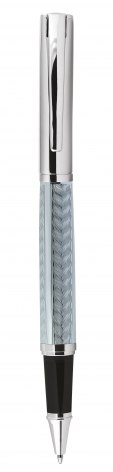 ROLLERBALL PEN CHROMED LIGHT BLUE