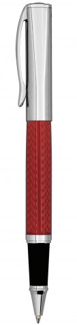 CHROMED ROLLER PEN RED