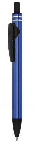 PENNA  ALLUMINIO BLU CLIP NERA