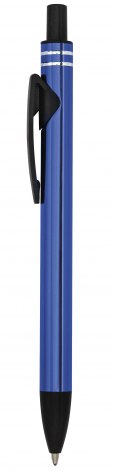 PENNA  ALLUMINIO BLU CLIP NERA