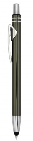 BURNISHED ALUMINIUM PEN WITH TOUCH