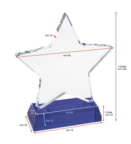 TROFEO STELLA mm 80 - base BLU h19