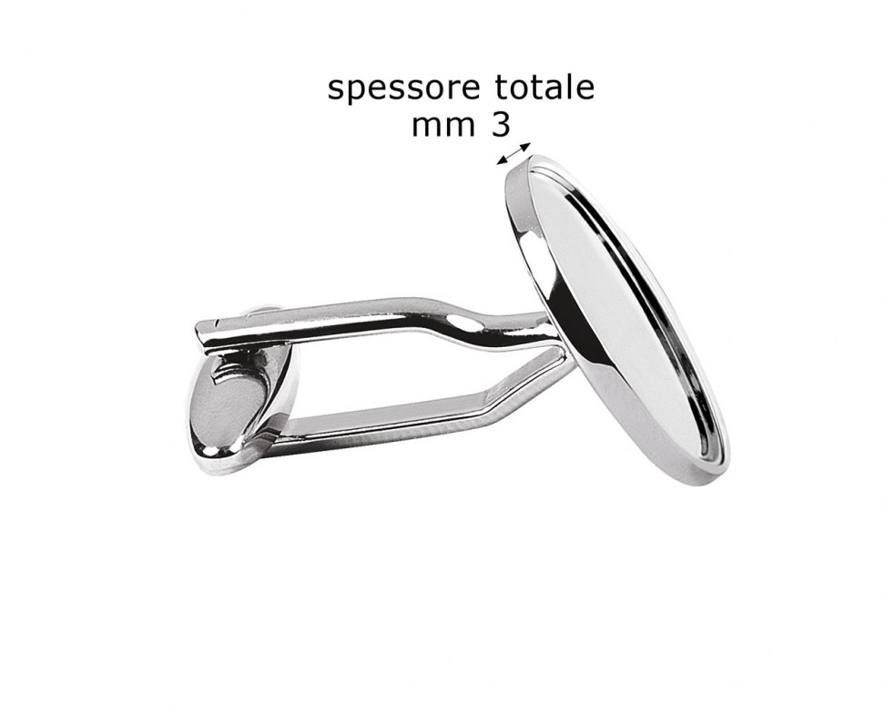 ROUND CUFFLINKS RECESSED 16 mm