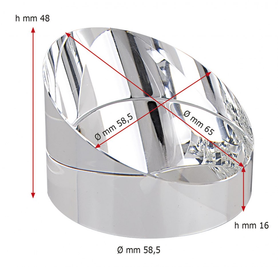 PRESSE-PAPIERS CRISTAL BLANC d=60x45 mm