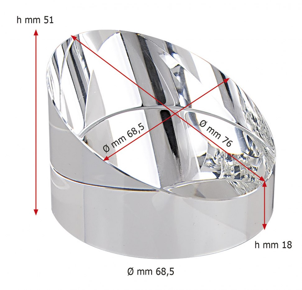 PRESSE-PAPIERS CRISTAL BLANC d=70x45 mm