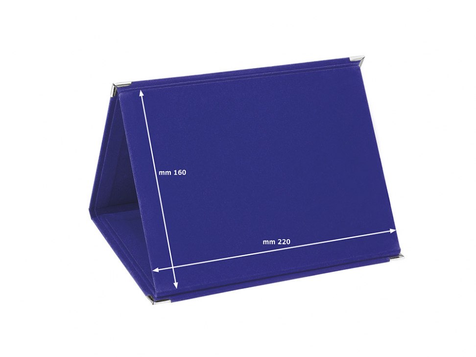 CARTELLA PORTATARGA MDF VELLUTO BLU23X17