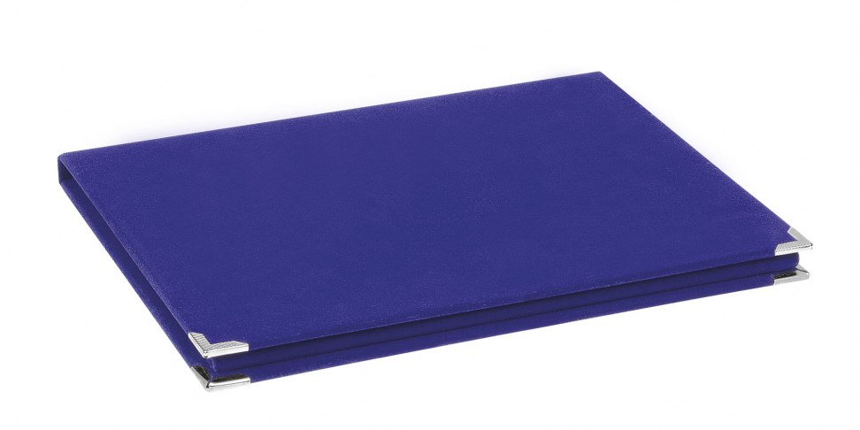 CARTELLA PORTATARGA MDF VELLUTO BLU23X17