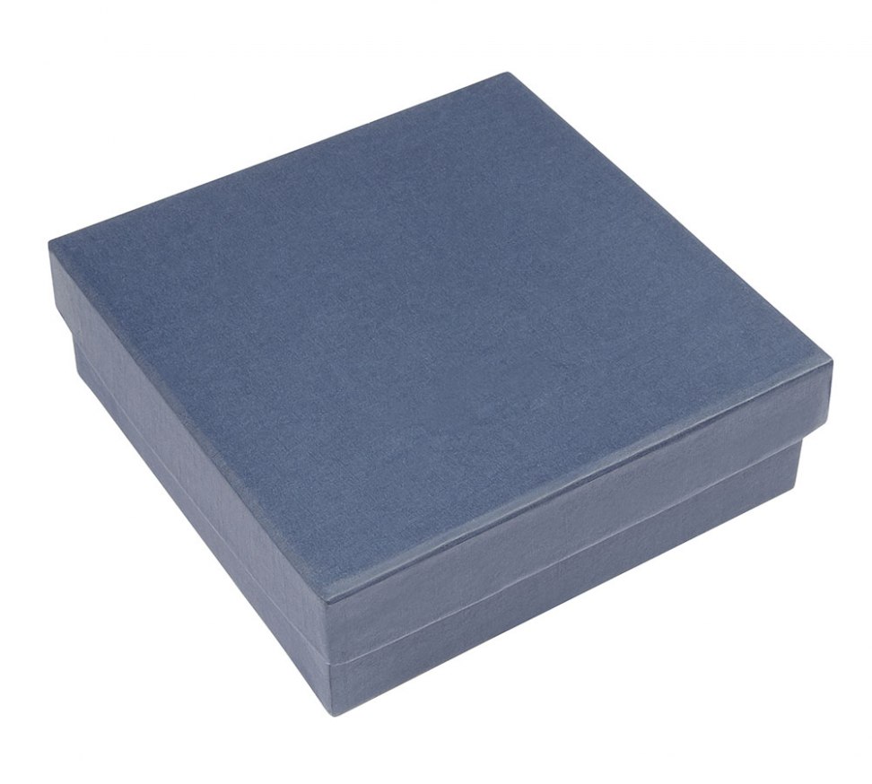 BLAUE SCHACHTEL BLAUER SATIN 180X180X90