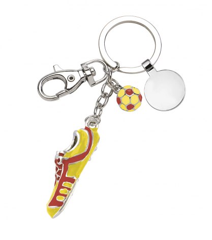 PORTACHIAVI SCARPA CALCIO GIALLA ROSSA
