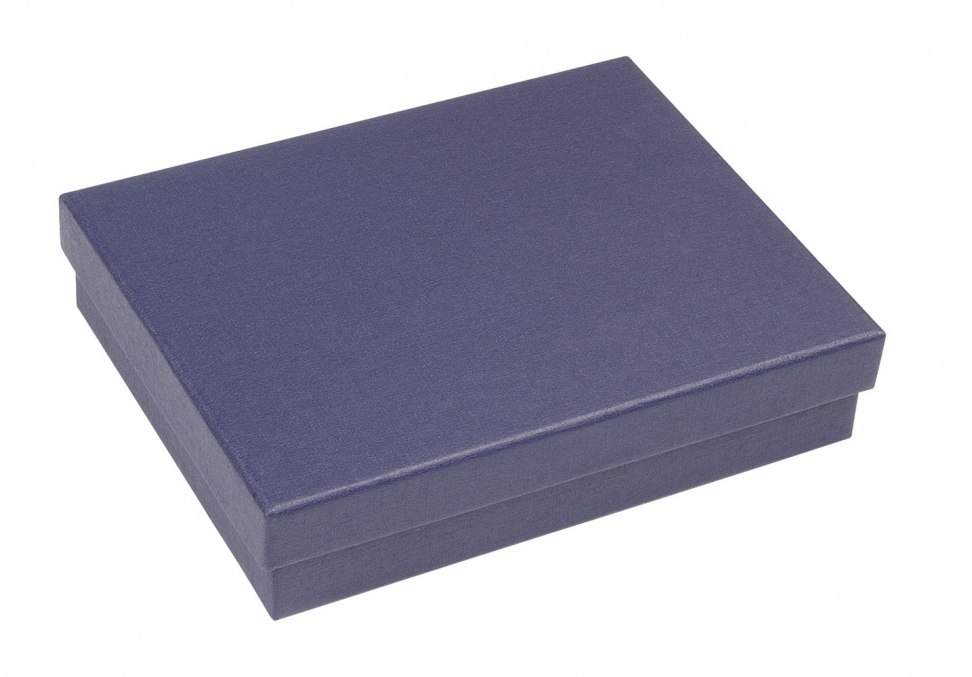 Blaue Satinbox 150 x 130 x 45 MM