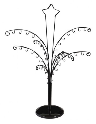 ESPOSITORE NERO AD ALBERO - H 61 cm