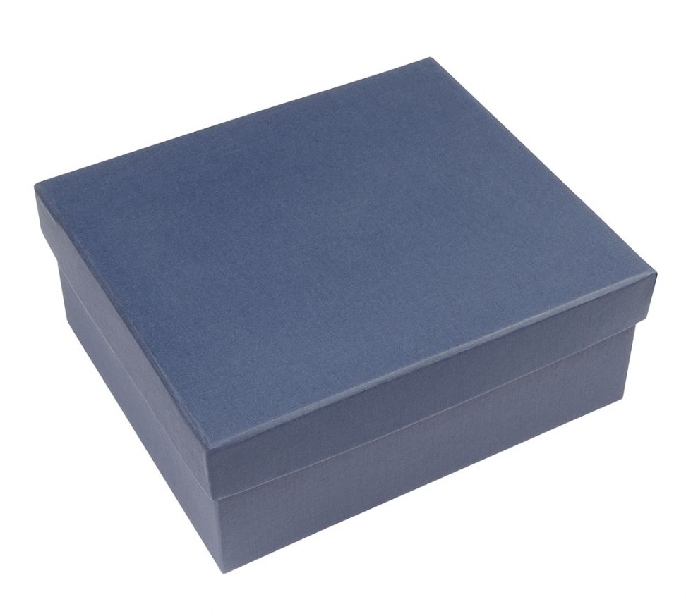 SCATOLA BLU CON SATIN 15X13X6 CM