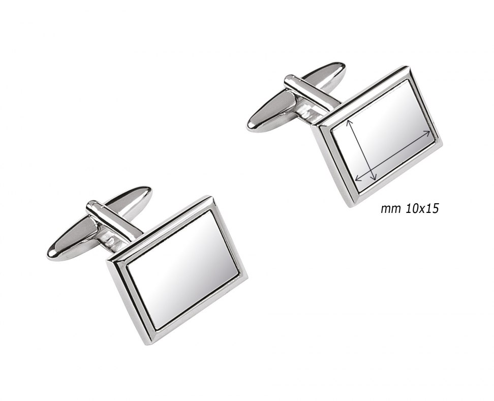BOUTONS DE MANCHE RECTANG 13x19mm
