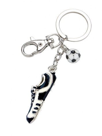 PORTACHIAVI SCARPA CALCIO BIANCO NERA
