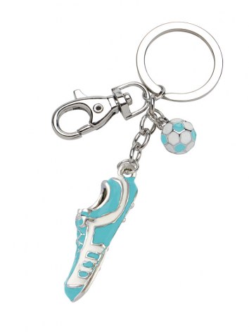 PORTACHIAVI SCARPA CALCIO AZZURRA BIANCA